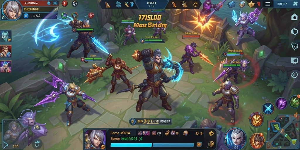 Screenshot gameplay <strong>171SLOT</strong> yang menunjukkan aksi seru di arena MOBA.
