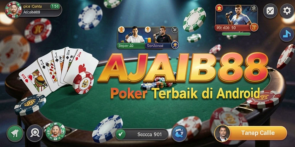 Tampilan gameplay seru di AJAIB88, nikmati Poker bersama teman-teman.