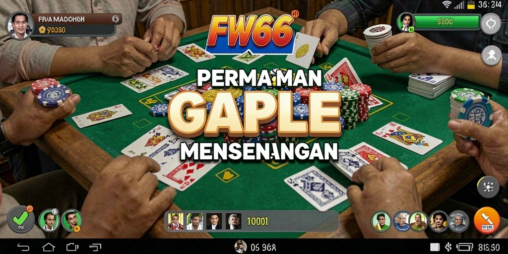 Screenshot gameplay FW66 menampilkan suasana seru permainan Gaple.