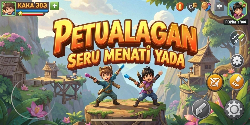 Screenshot gameplay KAKA303 dengan aksi petualangan seru.