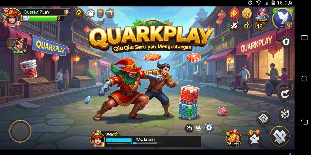 Tampilan gameplay QiuQiu yang menarik dan penuh aksi.
