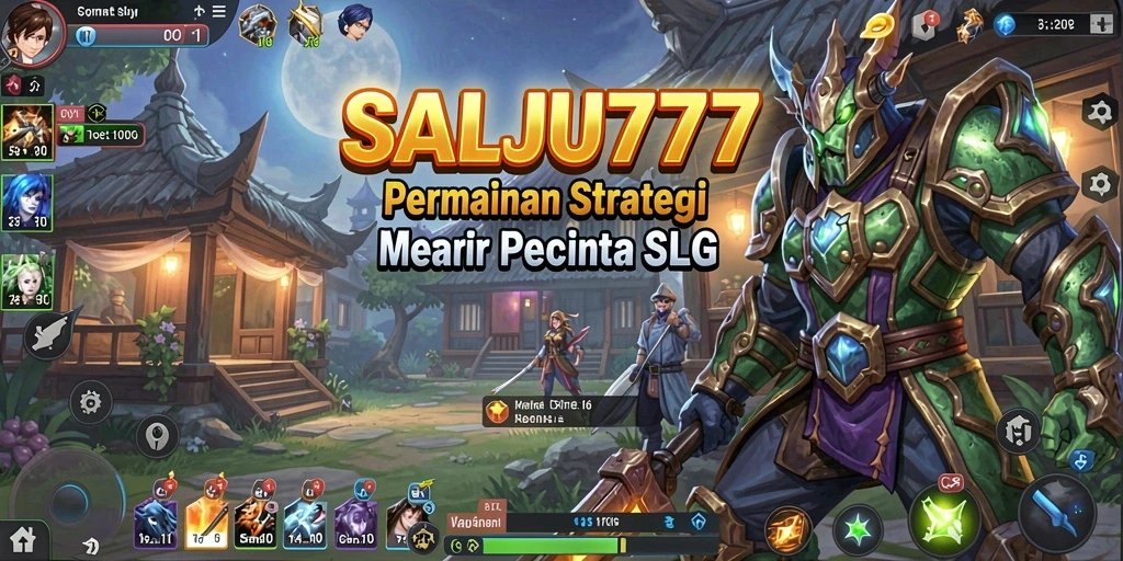 Screenshot utama SALJU777 menampilkan momen strategis dalam game SLG.