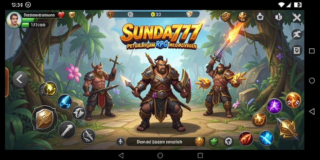 Tampilan screenshot SUNDA777 menunjukkan pertempuran mendebarkan di dunia RPG.