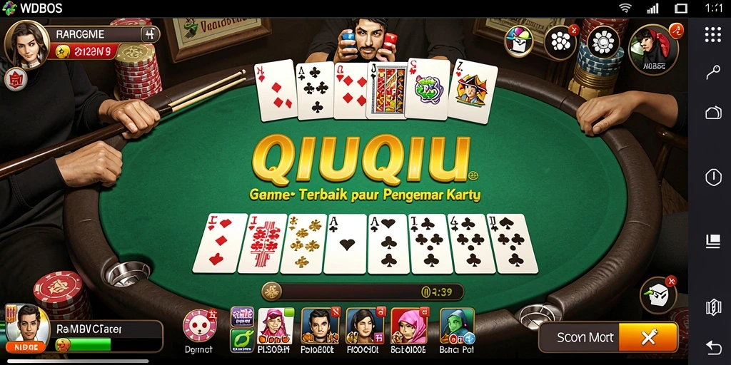 Tampilan gameplay seru dalam aplikasi WDBOS QiuQiu.